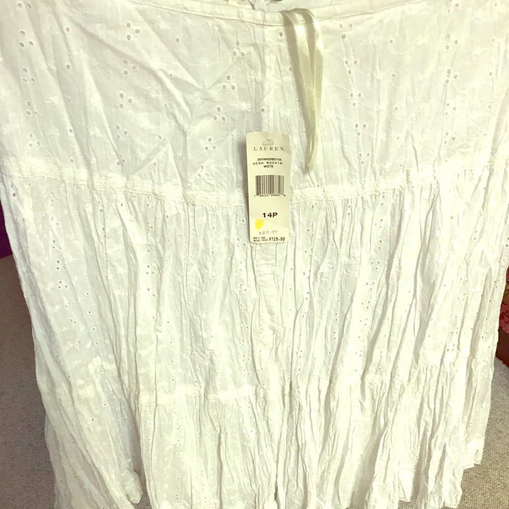 White brand new Ralph Lauren skirt
